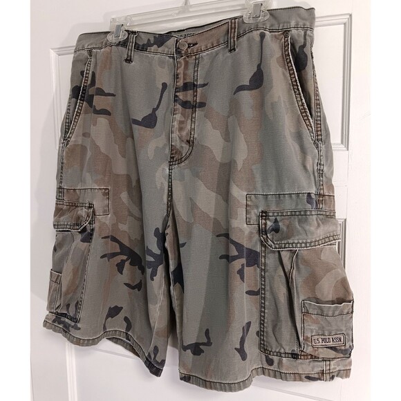 Vtg Y2K Cargo Shorts Mn 36 Multicam Baggy Grunge Skater Military Tactical Combat - Picture 2 of 12